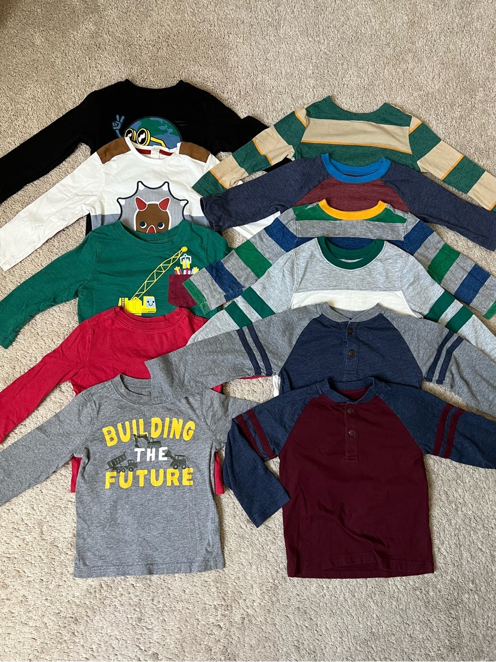 Assortment of Long-Sleeve Shirts -size 2T